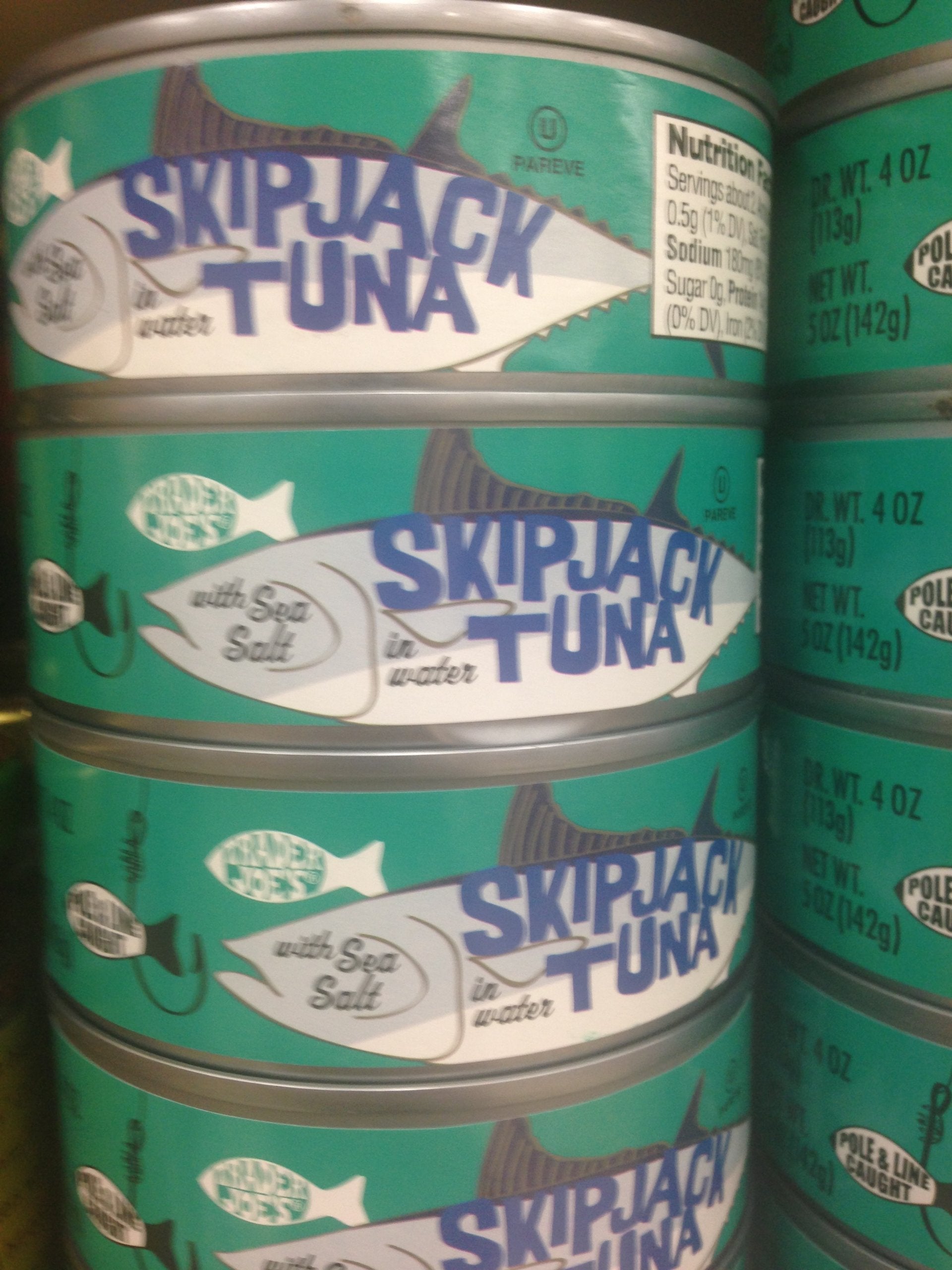 Trader Joes Skipjack Tuna with Sea Salt (Pack of 9)
