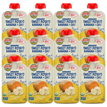 Earth'S Best Fruit + Veggie Puree Organic Sweet Potato Banana + Oat 3.5Oz Pouch (Pack Of 12)