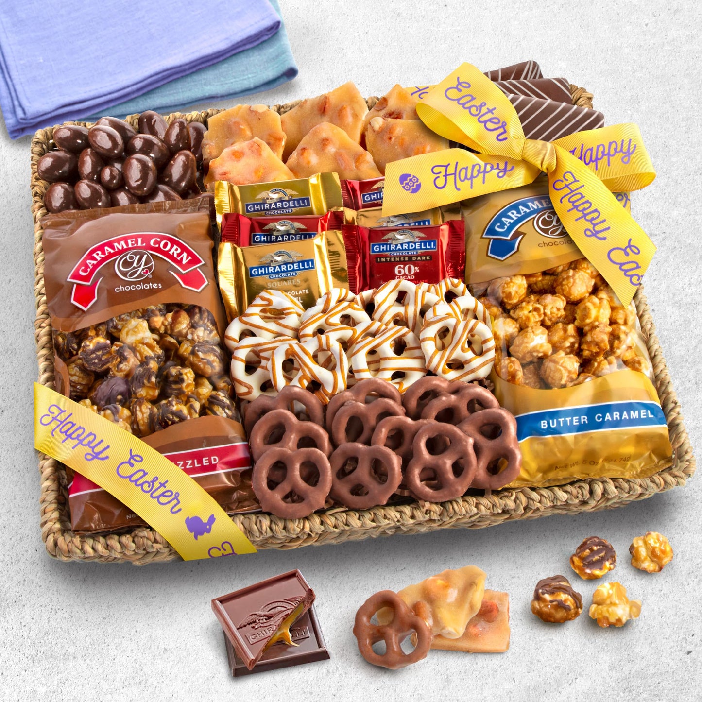 A Gift Inside Happy Easter Chocolate Caramel And Crunch Grand Gift Basket