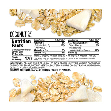 Bobo'S Oat Bars, Coconut, 3 Ounce