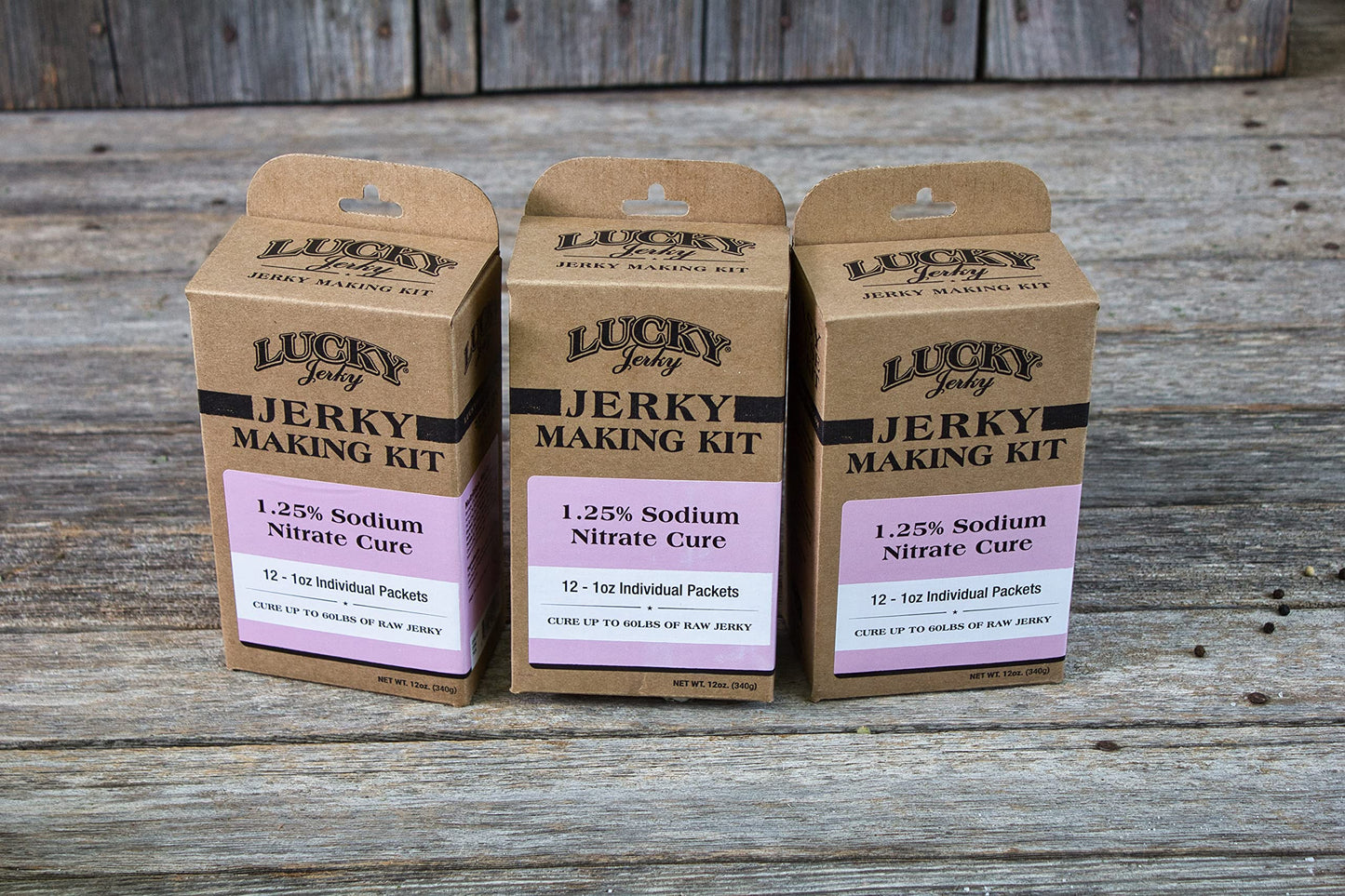 Lucky Beef Jerky Seasoning Cure Kit - Cures 60lbs of Meat - 24 Ounce
