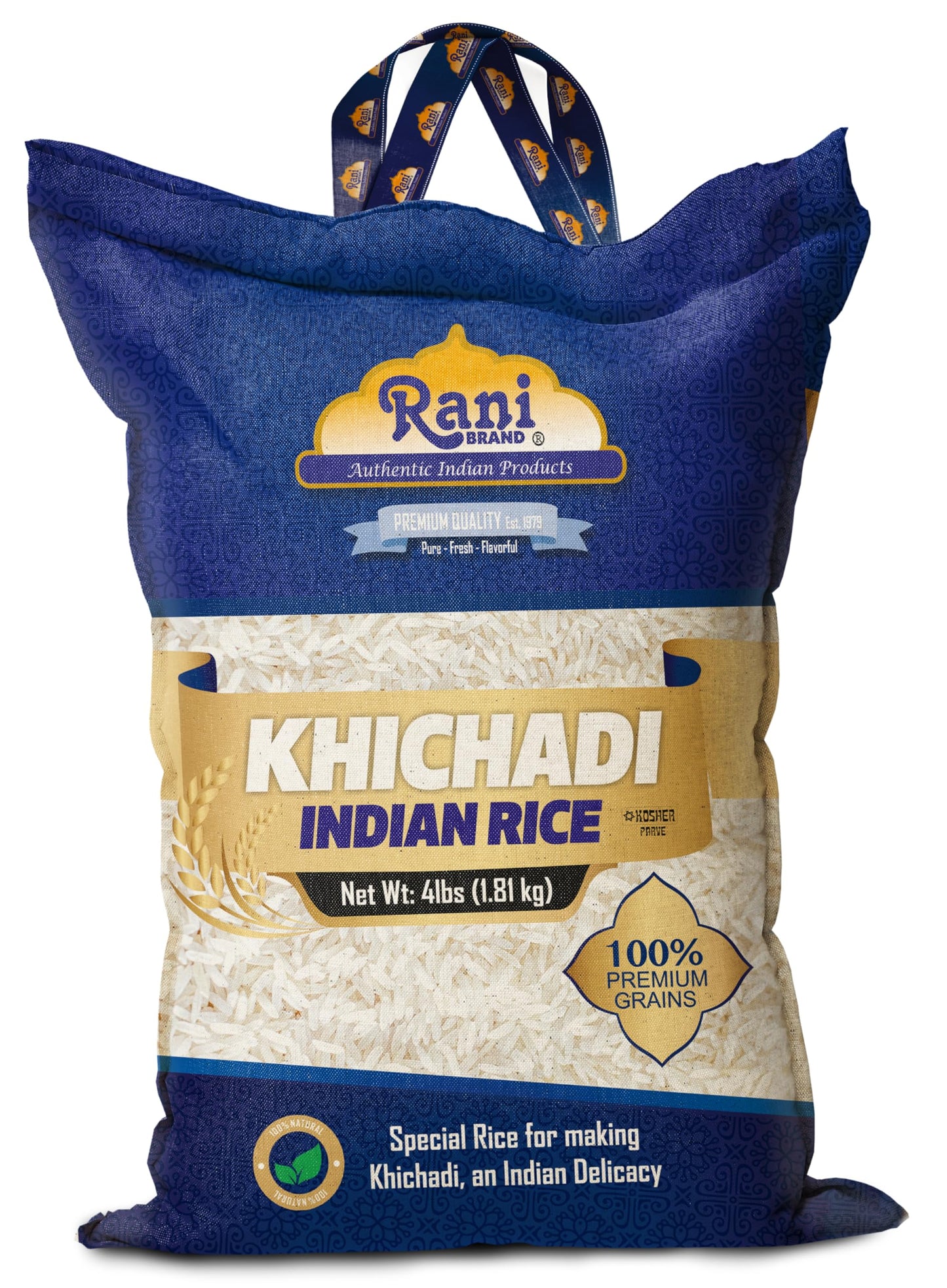 Rani Khichadi Indian Rice 64oz (4lbs) 1.81kg Cloth Bag ~ All Natural | Gluten Friendly | Vegan | Kosher | Export Quality | India