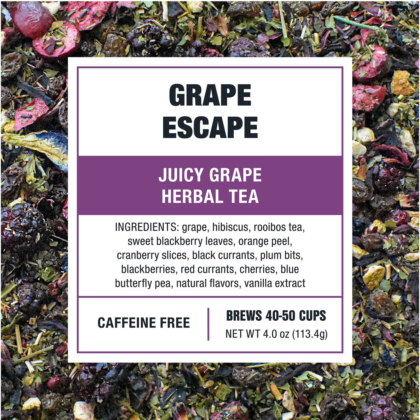 Tiesta Tea - Grape Escape - Juicy Grape Herbal Tea - Loose Leaf Tea Blend - Non Caffeinated Fruit Tea - Make Hot Or Iced Tea Up