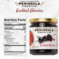 PENINSULA PREMIUM Cocktail Cherries - Gourmet, Sweet-Tart Flavor, 10.5 Ounce, Deep Bur dy-Red, Silky Smooth Syrup