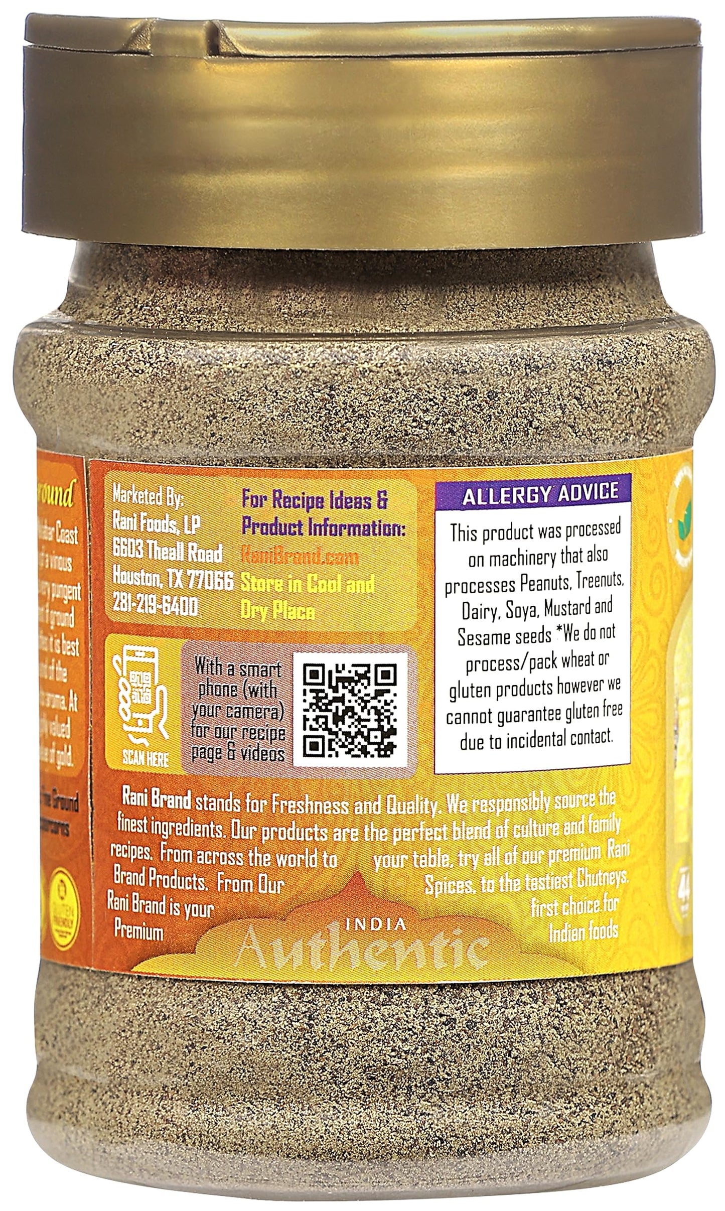 Rani Black Pepper Fine Powder, Premium Indian, 3oz (85g), All Natural, Vegan, Gluten Friendly, NON-GMO, Kosher
