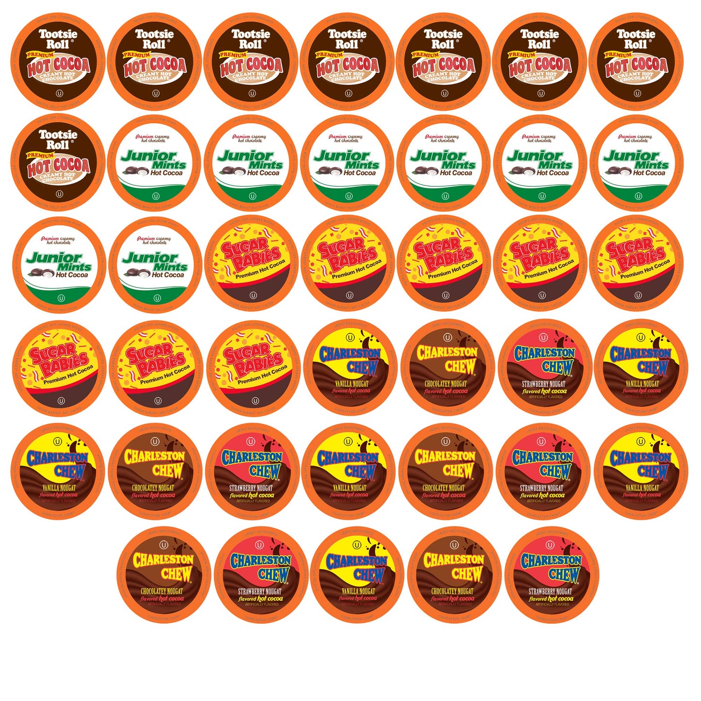 Tootsie Roll Hot Chocolate Pods Variety Pack, 40 Count, Compatible with 2.0 Keurig Brewers, Assorted Candy Flavors, 22.4 Ounce