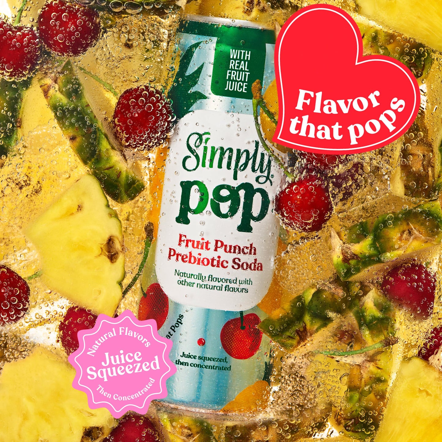 Simply POP Prebiotic Soda Variety Pack Cans  12 fl oz  12 Pack