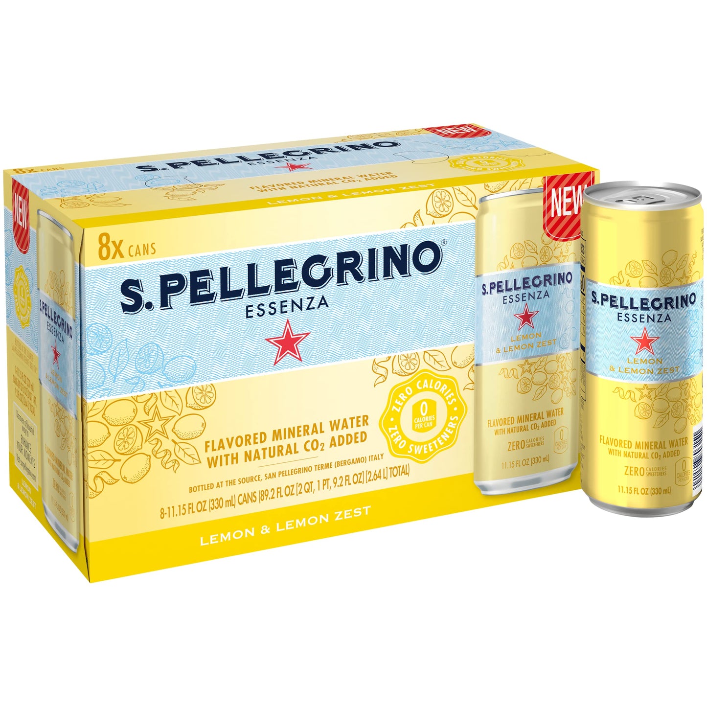 S.Pellegrino Essenza Variety Pack - Blood Orange  Lemon  Wild Strawberry 11.15 Fl. Oz (Pack of 24)