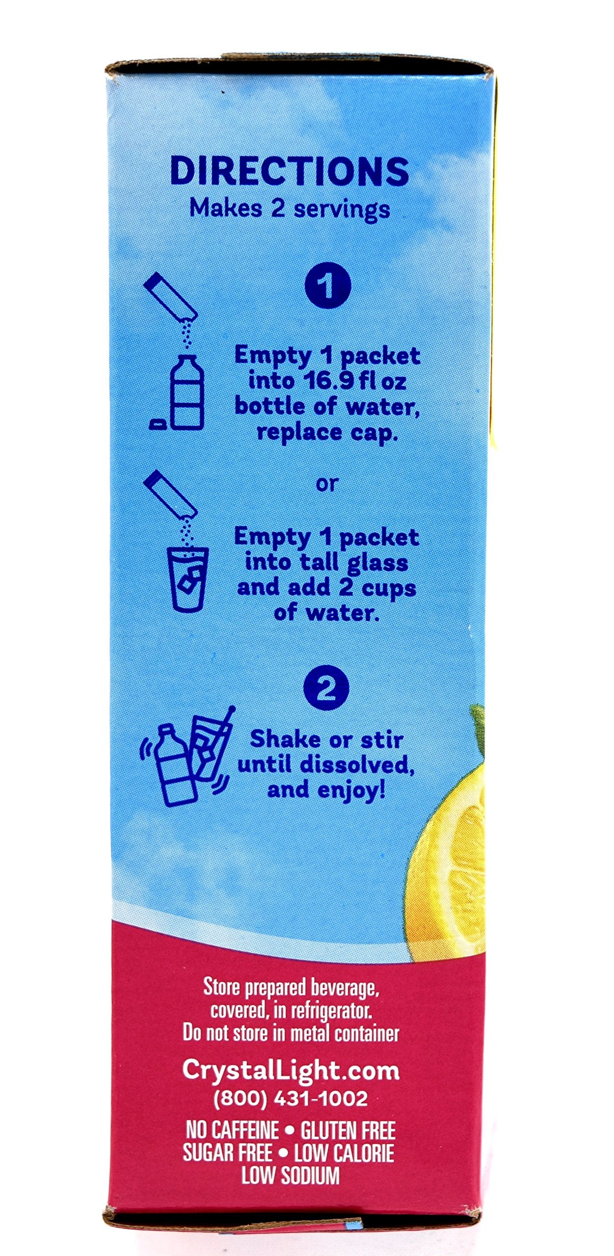 Crystal Light On The Go Raspberry Lemonade, 10-Packet Boxes (Pack of 4)