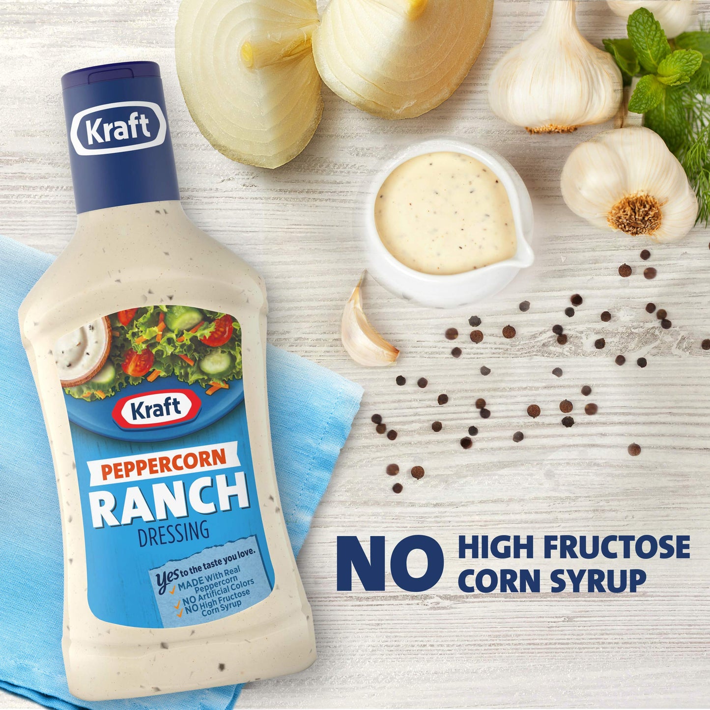 Kraft Peppercorn Ranch Salad Dressing (16 Fl Oz Bottle)
