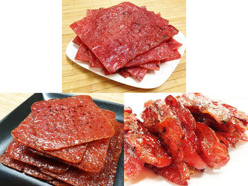 Vp#2 Pork Jerky 12Oz (Original Flavor Pork 4Oz, Original Flavor Tender Pork 4Oz, Original Flavor Bacon 4Oz) *Fire-Grilled To Ord