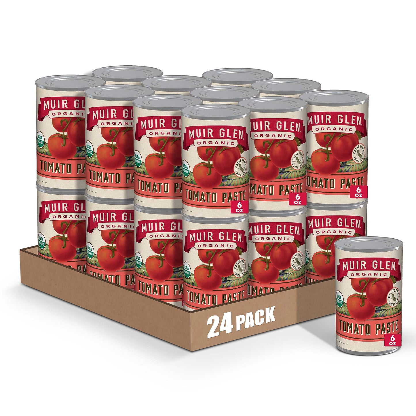 Muir Glen, Organic Tomato Paste, 6 oz (Pack of 24)
