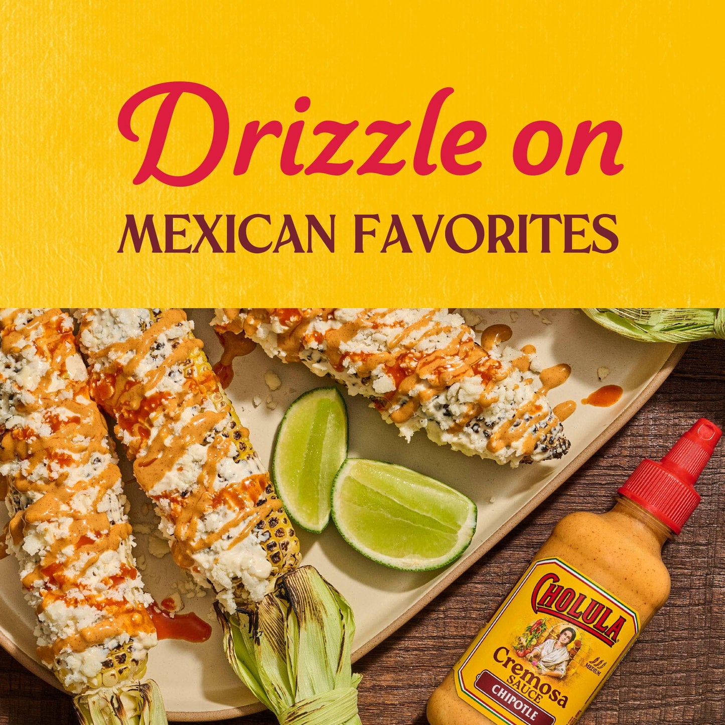 Cholula Cremosa Sauce, Chipotle, Medium Heat, Creamy, Smoky, Squeezable Topping For Elotes, Tacos, Soup, Tostadas, Nachos And Mo