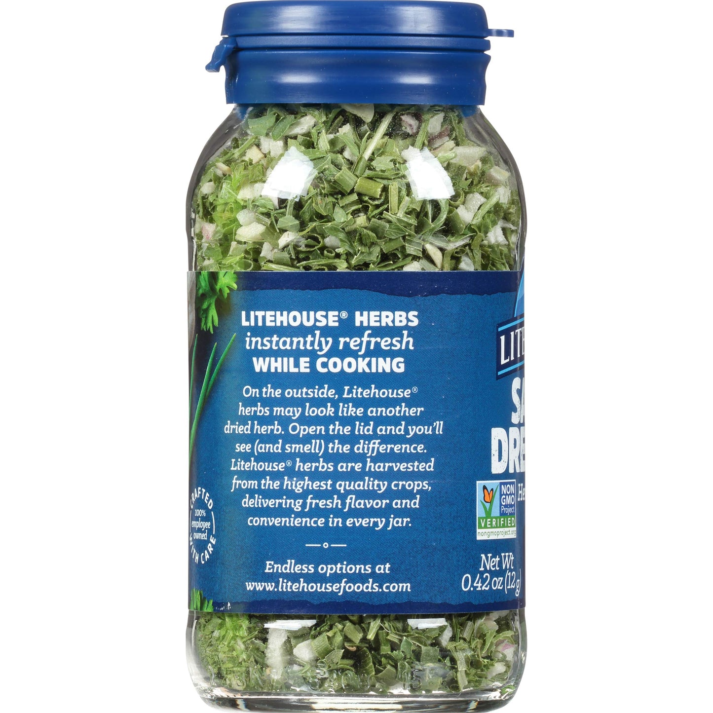 Litehouse Freeze Dried Salad Herb Blend - Substitute For Fresh Salad Herb, Salad Dressing, Organic, Salad Herb Blend Seasoning,