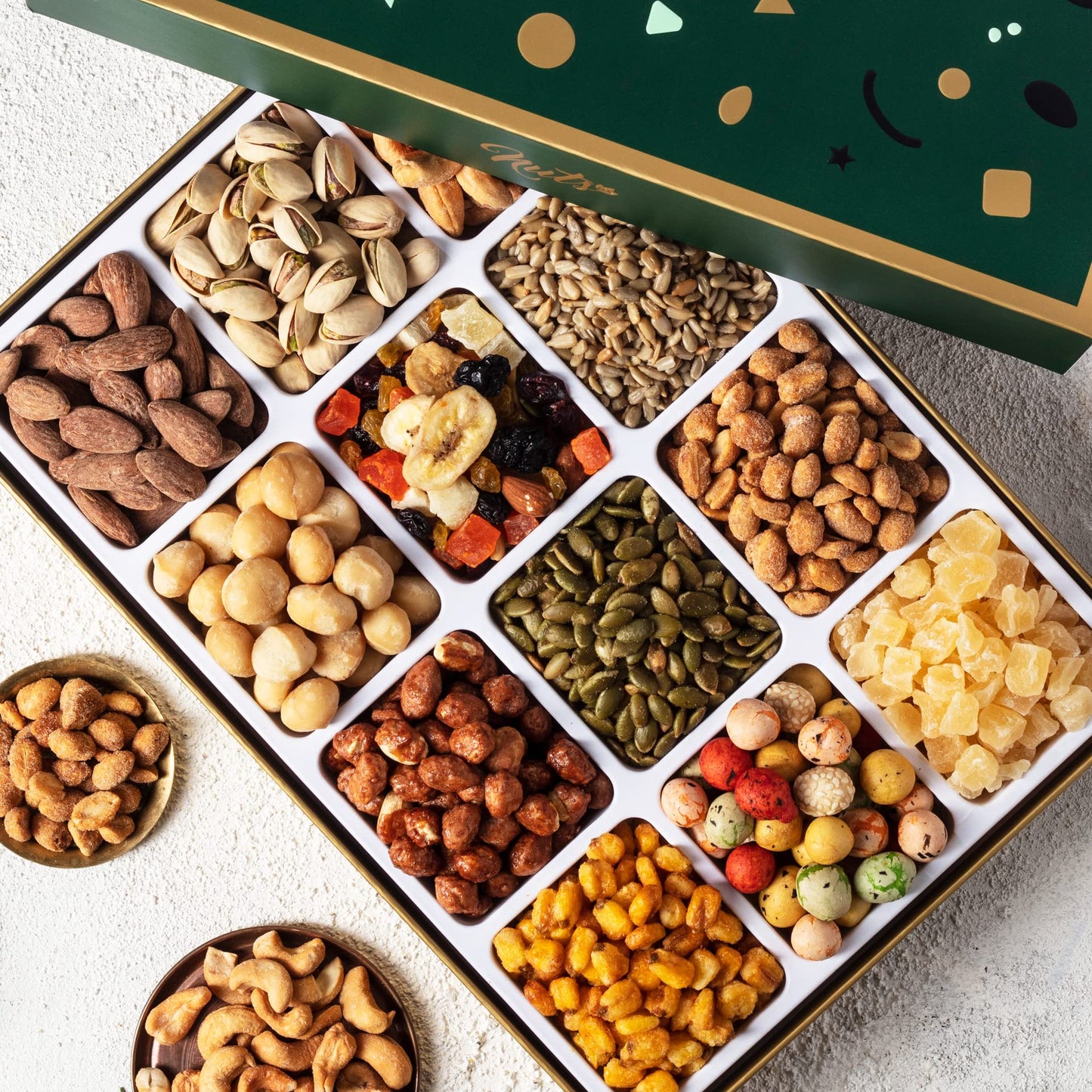 Nuts U.S. - Holiday Gift Box 12 Variety (Nutty, 12 Variety-Large)
