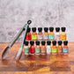 Thoughtfully BBQ Grilling Spices Set with Tongs, Magnet, Seasoning Rubs, 0.61 Ounce (Pack of 16)