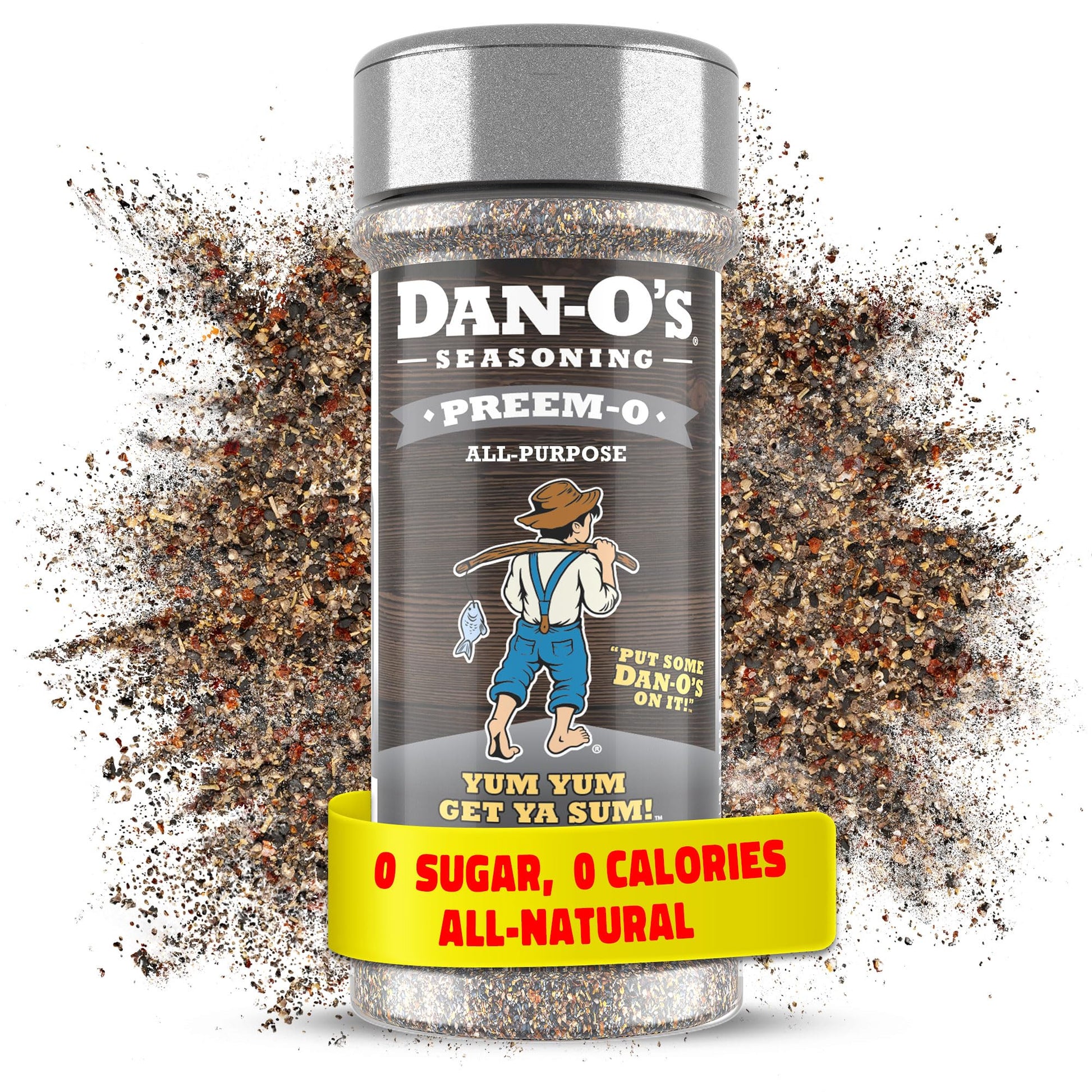 Dan-Os Preem-O Seasoning, Meat Seasoning for Steak, Ribs, Chicken, 3.4 oz, Sugar Free, Zero Calorie
