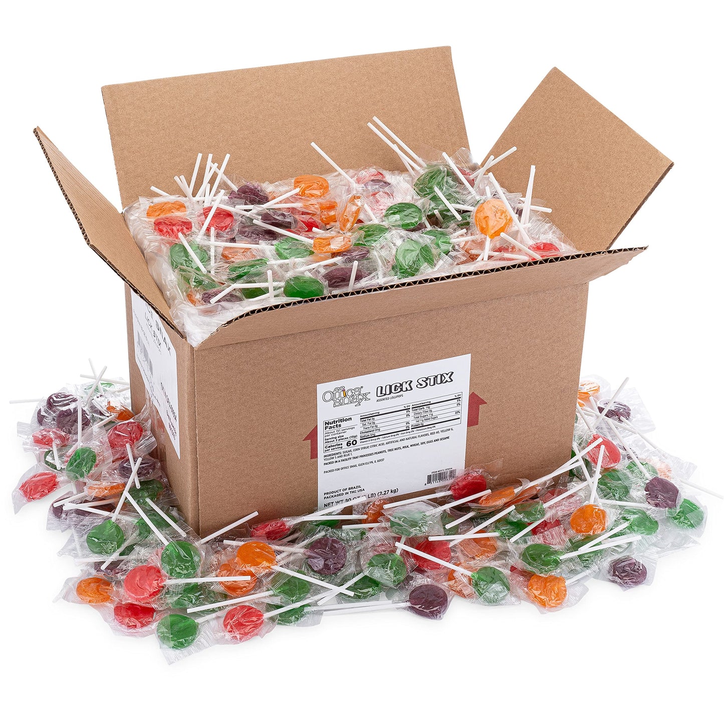 Lick Stix Suckers, Randomly Assorted Flavors, 5 lb Bag