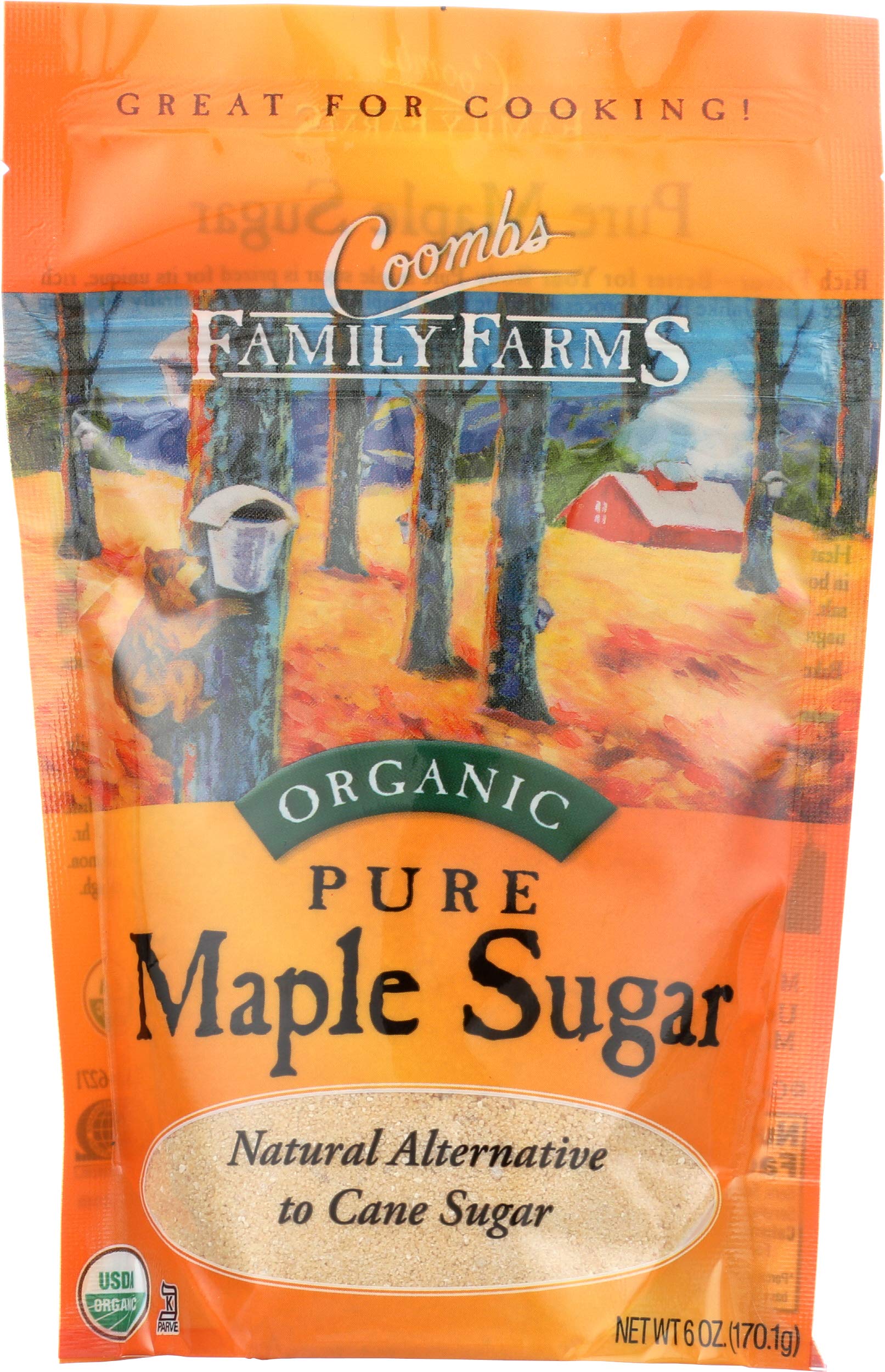 Coombs Family Farms Organic Pure Maple Sugar, Original, 6 Oz