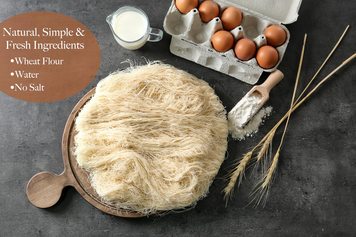 Uniqbite Kataifi Pastry, 1.1Lb (500G), Shredded Fillo Dough For Dubai Chocolate Bar Pistachio | Phyllo Dough Kadayif Knafeh