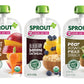 Sprout Organic Baby Food, Stage 2 Pouches, Carrot Apple Mango, Pear Kiwi Peas & Blueberry Banana Oatmeal Variety Sampler, 3.5 Oz