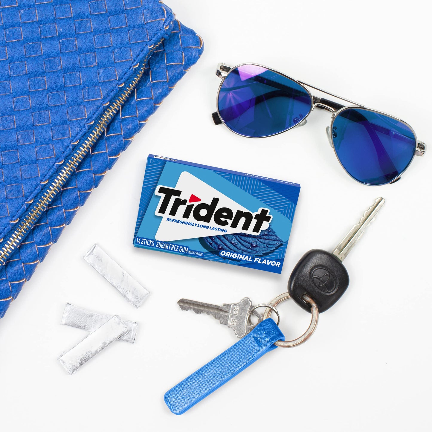 Trident Original Flavor Sugar Free Gum, 15 Packs Of 14 Pieces (42 Total Pieces)