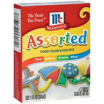 Mccormick Assorted Food Color & Egg Dye, 1 Fl Oz
