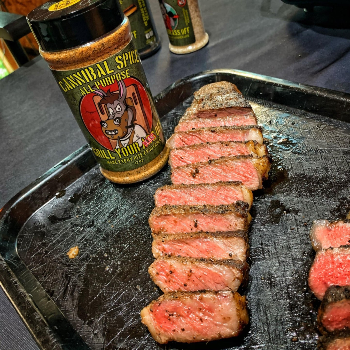 Grill Your As* Off Cannibal Bbq Seasoning – 10Oz Chili-Based Southern Texas Bbq Rub For Steak, Beef & Burgers – Msg & Gluten Free – Usa Made & Veteran Owned