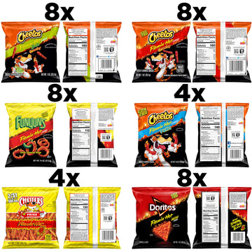 Frito Lay Flamin' Hot Mix, Variety Pack (Pack Of 40), Packaging May Vary