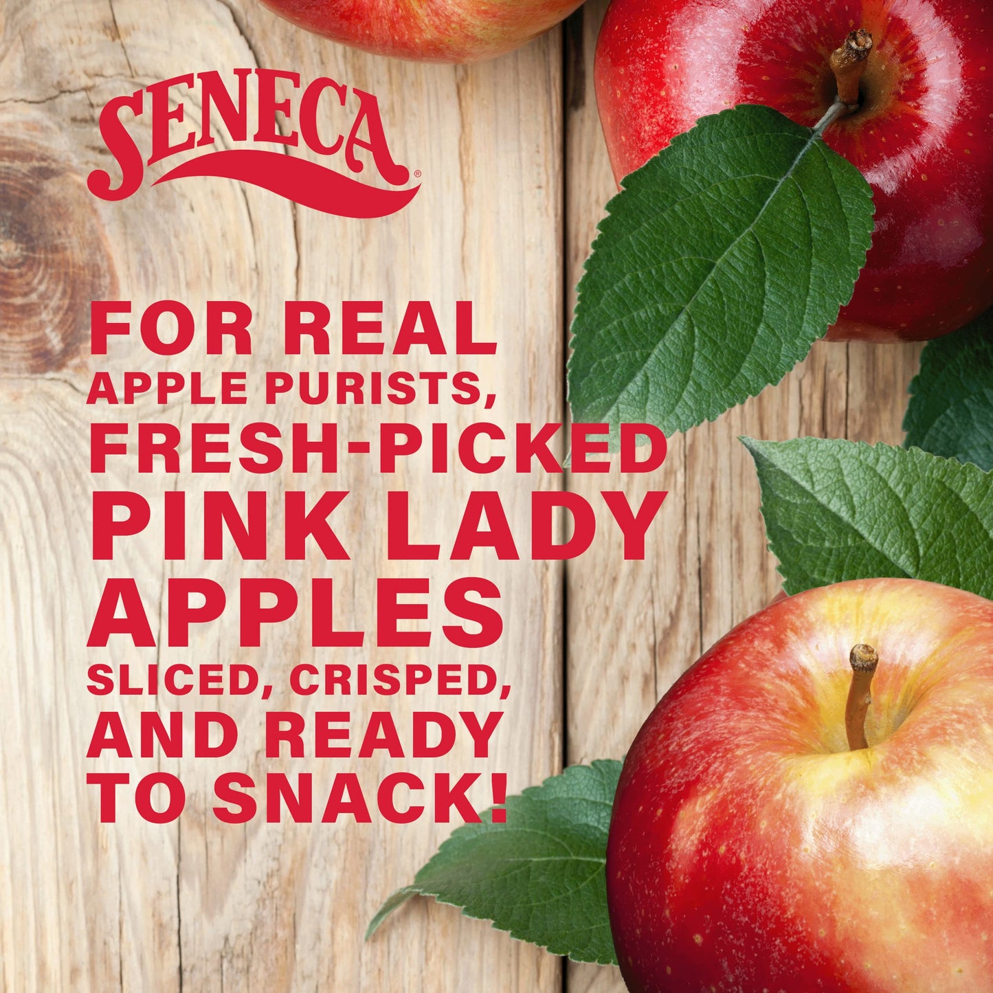 Seneca Pink Lady Apple Chips | Made From Fresh-Harvested Pink Lady Apples | Yakima Valley Orchards | Seasonally Picked | Crisped
