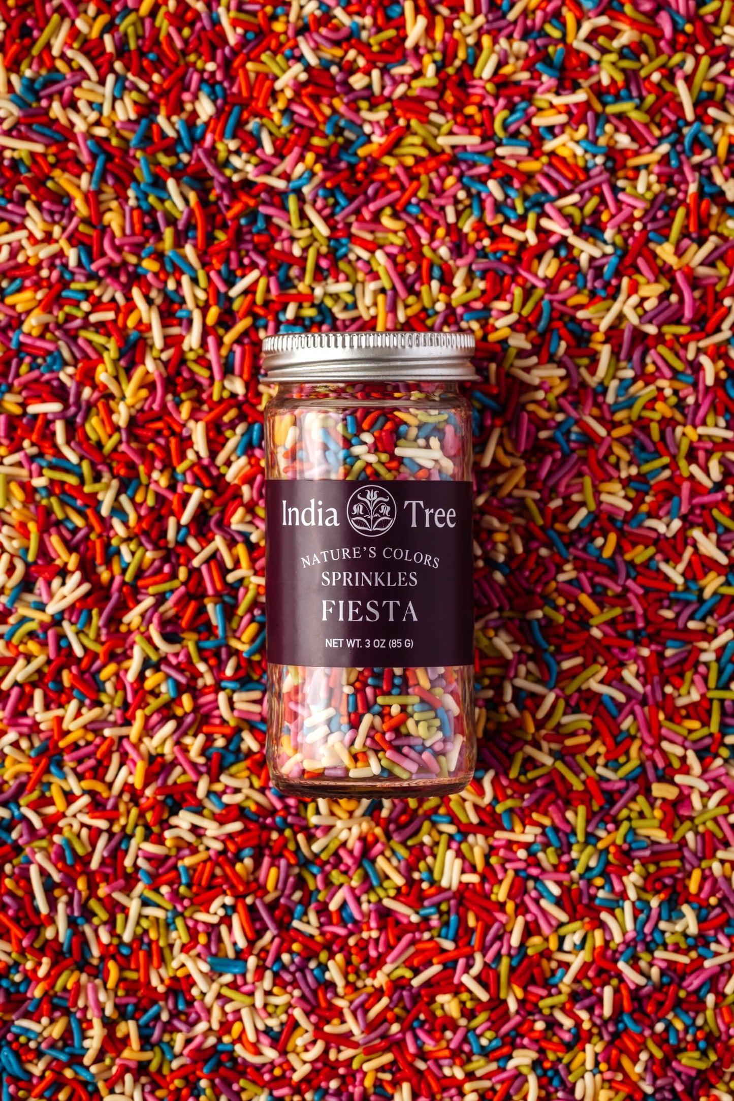 India Tree Nature'S Colors Fiesta Sprinkles 3 Oz | Natural Rainbow Sprinkles, Vegan, Non-Gmo, Top 9 Allergen-Free, Red-3 Free