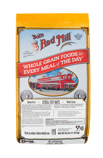 Bob'S Red Mill Bulk Oats, Steel Cut, Gluten Free, 25 Pound