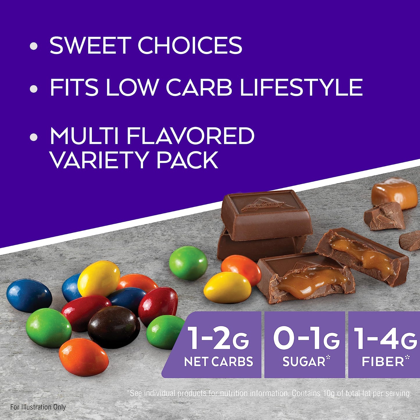 Atkins Endulge Chocolate Peanut Candies, Dessert Favorite, 0G Sugar, 20 Counts
