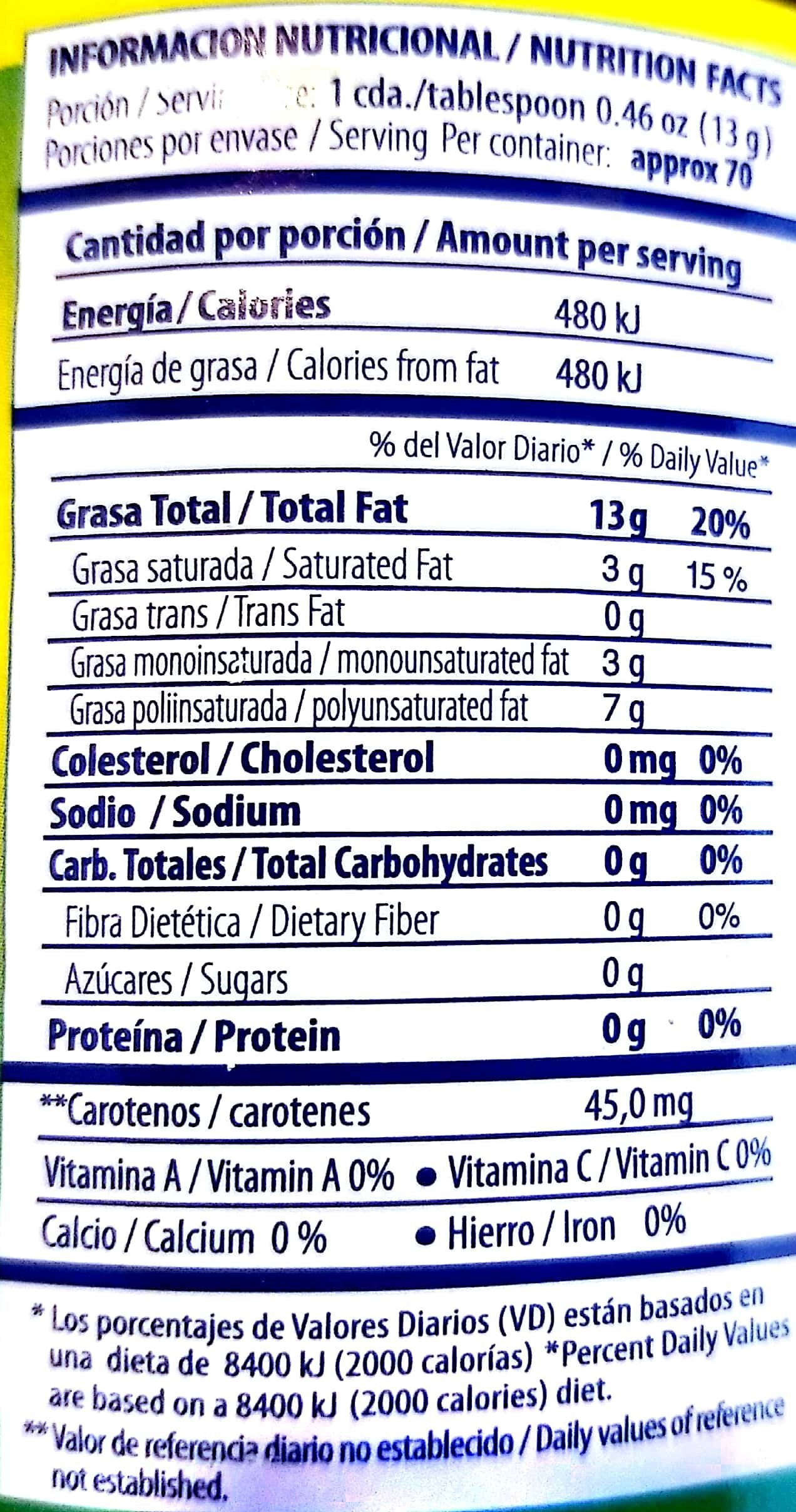La Favorita Vegetable Oil With Annato 33.80 Oz
