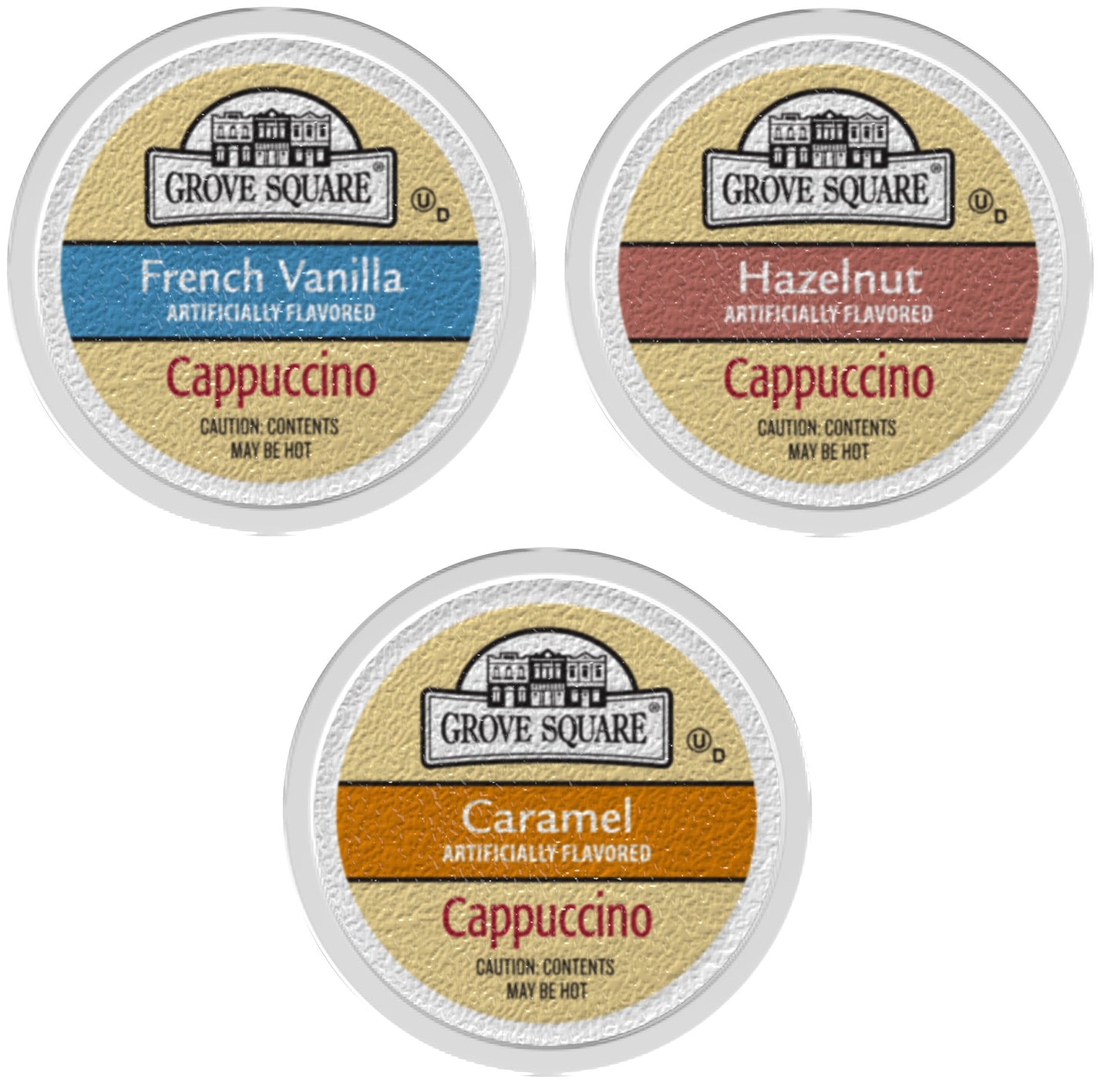 Grove Square Cappuccino Pods Variety Pack, 72 Count Single Serve Pods, Model 92G103F4652
