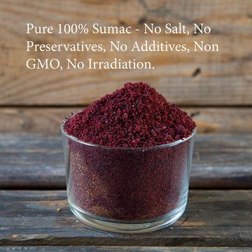 The Spice Way - Pure 100% Ground Sumac Spice, No Salt, No Gmo, No Irradiation, Sumac Seasoning Powder 4 Oz (Resealable Bag) (Sum