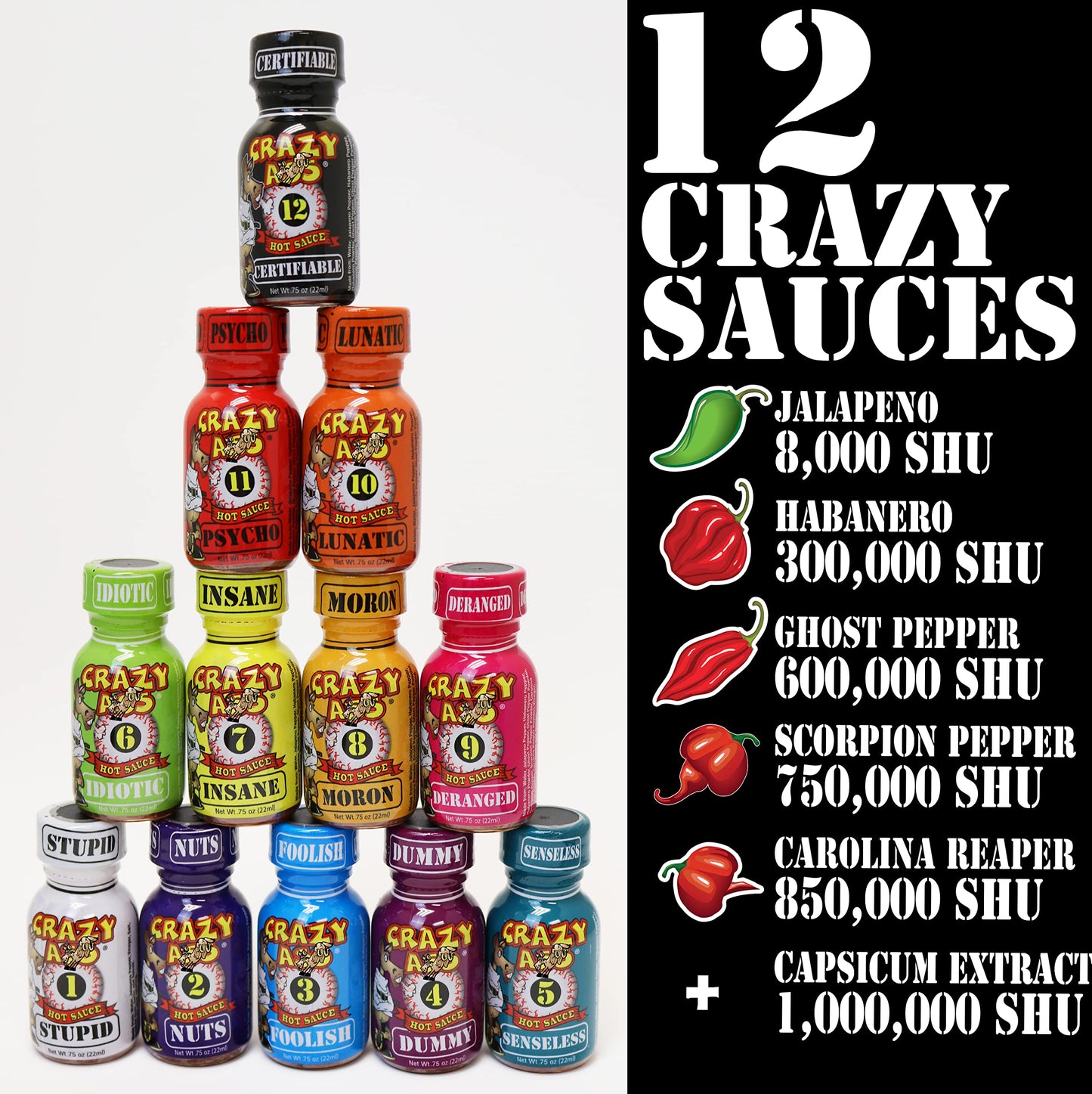 ASS KICKIN Crazy Hot Sauce Gift Set - Gourmet Challenge Dice Game - 1 Count