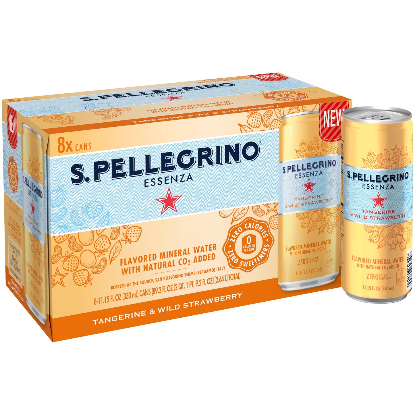 S.Pellegrino Essenza Variety Pack - Blood Orange  Lemon  Wild Strawberry 11.15 Fl. Oz (Pack of 24)