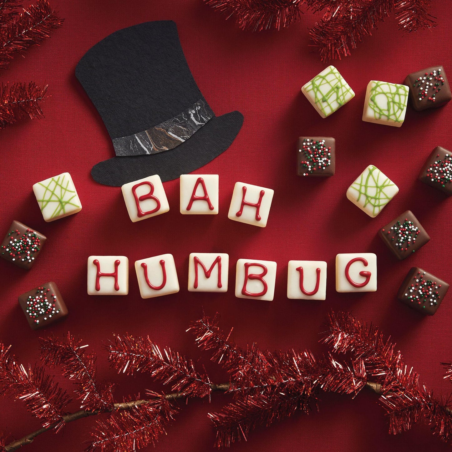 The Swiss Colony Bah Humbug Petits Fours Cakes - Gourmet Cake Assortment with Chocolate, Vanilla, and Layer Cakes - Holiday Dess