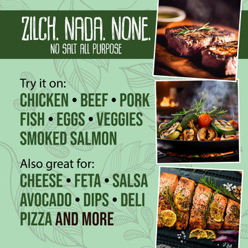 Flavor Seed Zilch Nada None, Organic No Salt Seasoning, Salt Substitute For Cooking With Herbs And Spices, All Purpose Seasoning