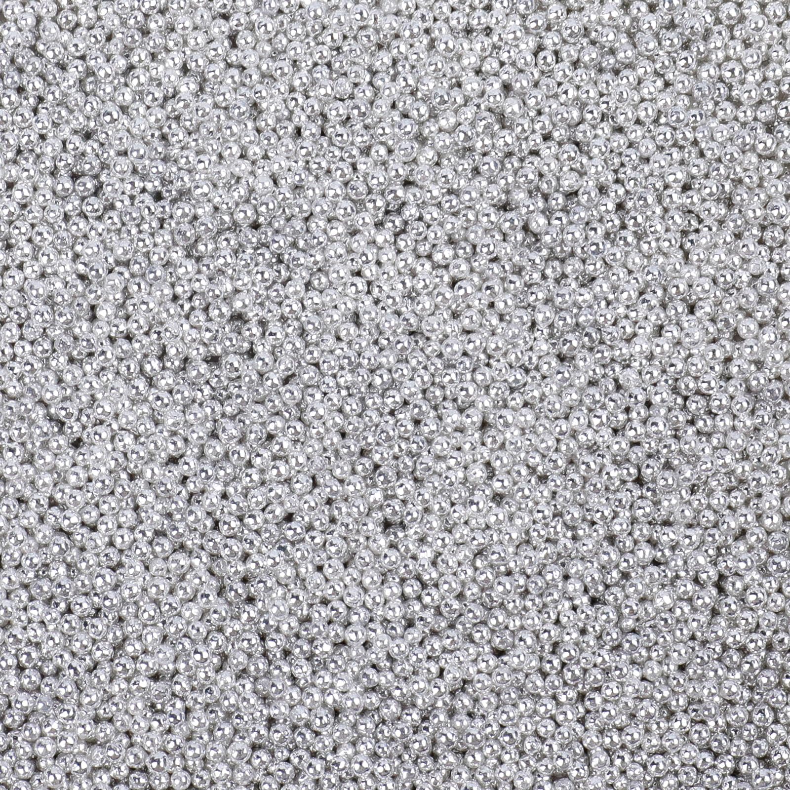 Silver Nonpareils Sprinkles - 2mm Edible Mini Pearl Sprinkles for Cake Decorating, Cupcake, Cookie, Baking, Donuts, Ice Cream To