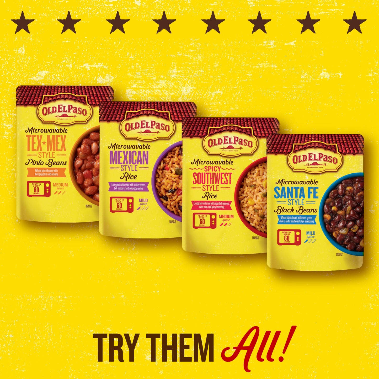Old El Paso Black Beans, Santa Fe Style, Microwavable Pouch, 8.8 oz