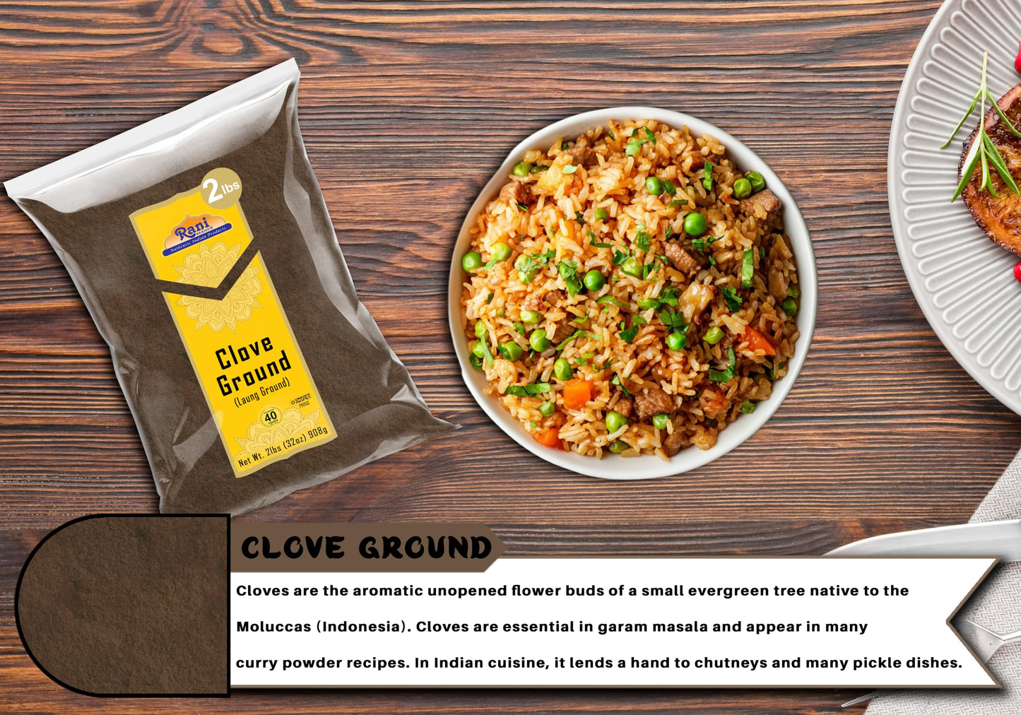 Rani Cloves Powder (Laung) Indian Spice 32Oz (2Lbs) 908G ~ All Natural, Gluten Friendly | Non-Gmo | Kosher | Vegan | Indian Orig