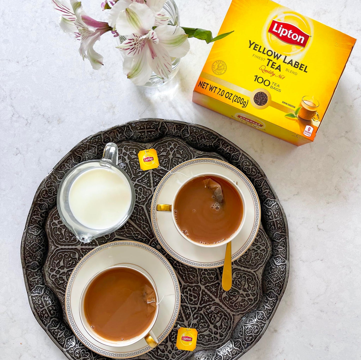 Lipton Yellow Label Tea - 100 Tea Bags, Pack of 4, 100 Count