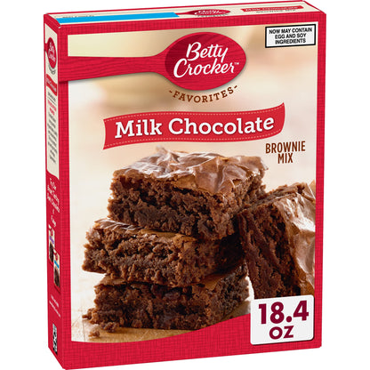 Betty Crocker Milk Chocolate Brownie Mix Family Size, 18.4 oz (Pack of 6)