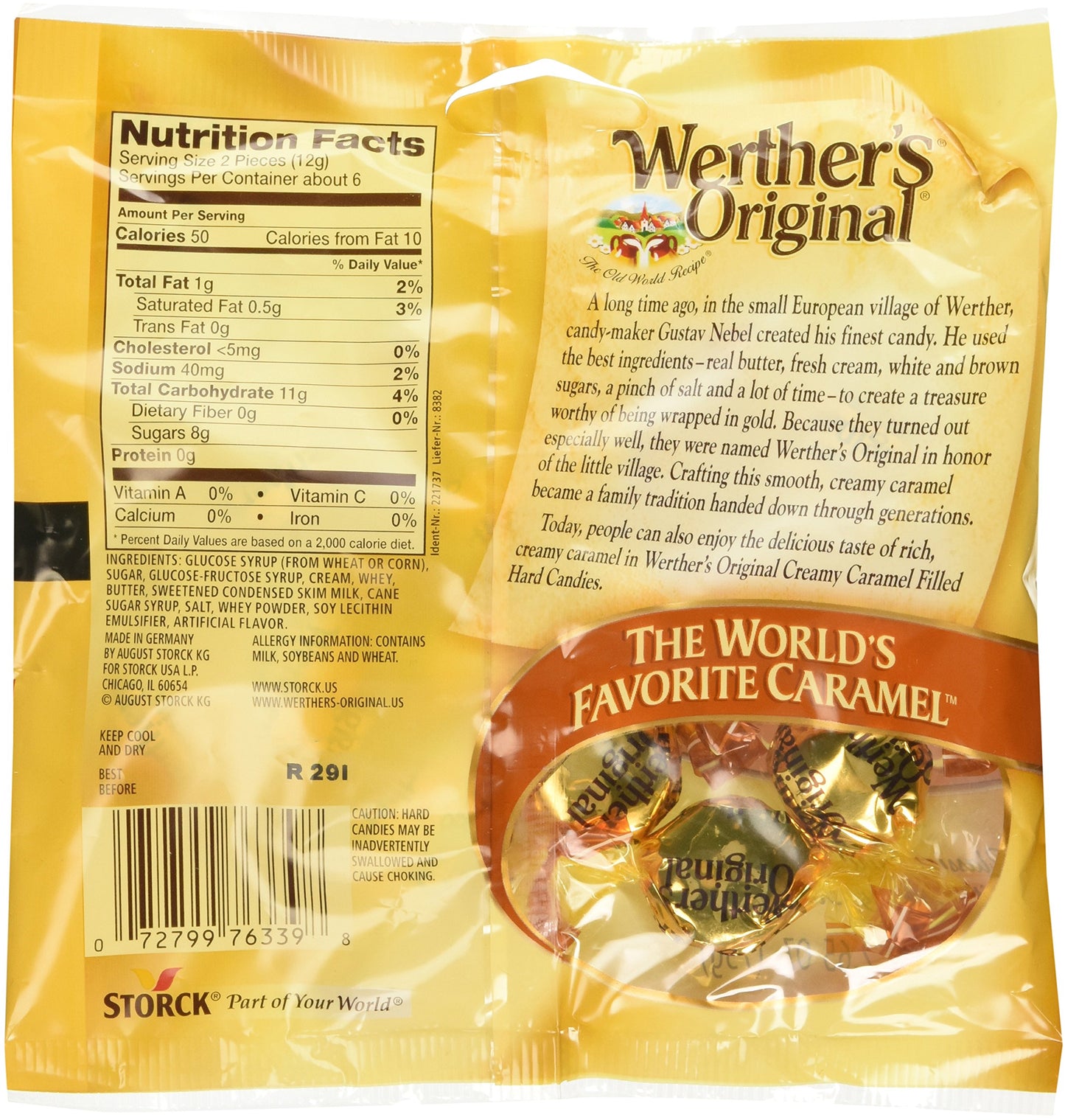 Werthers Original Creamy Caramel Filled Hard Candies (2.65oz) 3 Pack