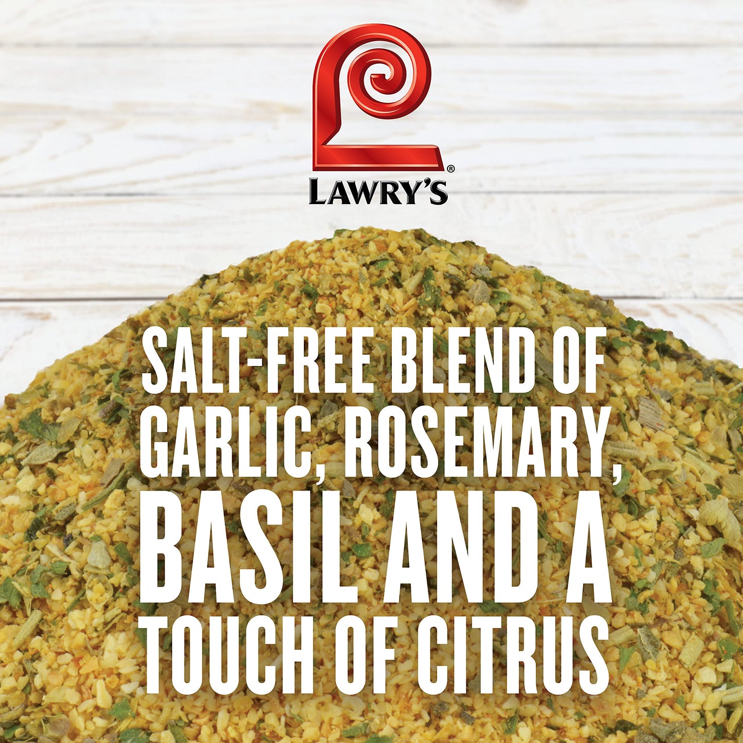 Lawrys Garlic & Herb Seasoning Blend, 20 oz - Ideal for Seafood, Beef, and Poultry