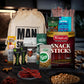 ManSnacks Deluxe Jerky & Nuts Gift Basket - 28 pc Variety of Beef Jerky, Cheese Stick, Nuts in Manly Gift Bag