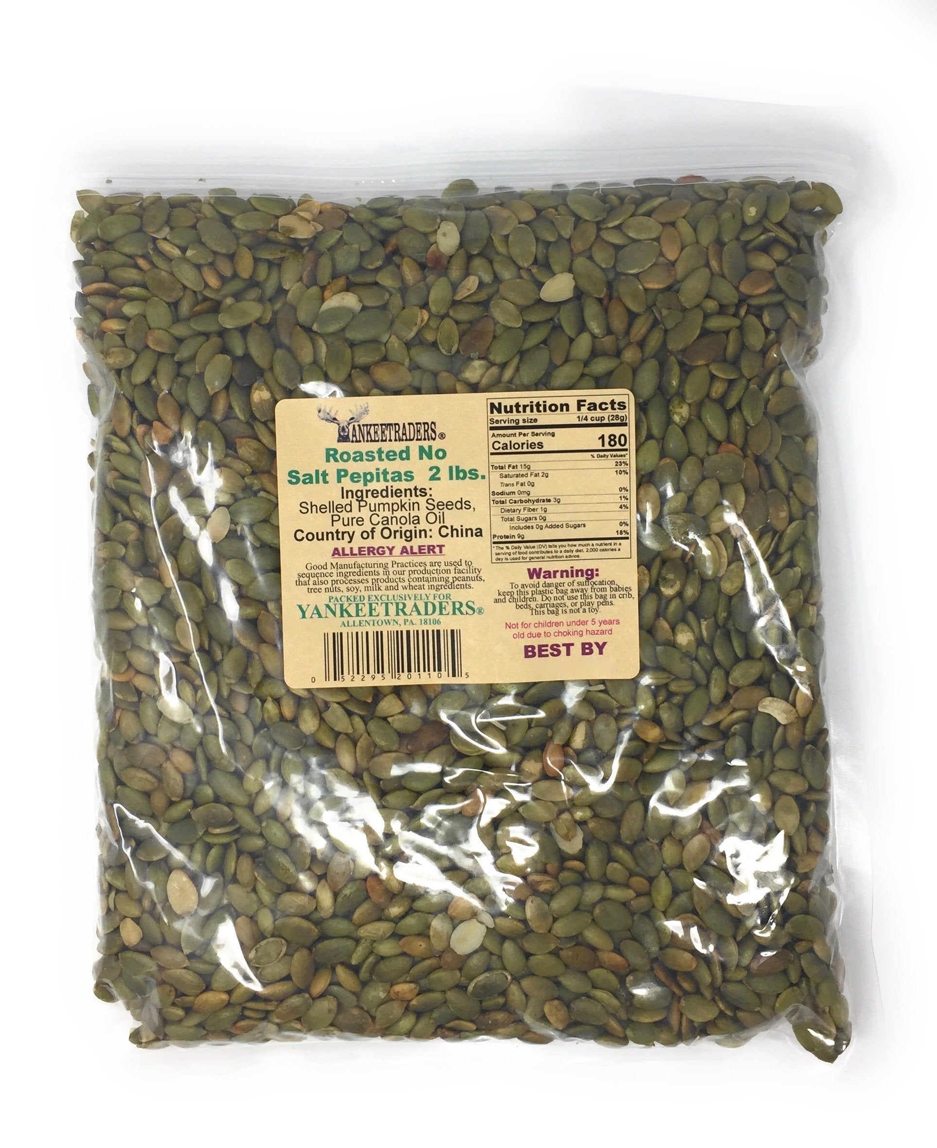 Yankeetraders Pepitapumpkin Seeds Roasted No Salt Added 2 Lb