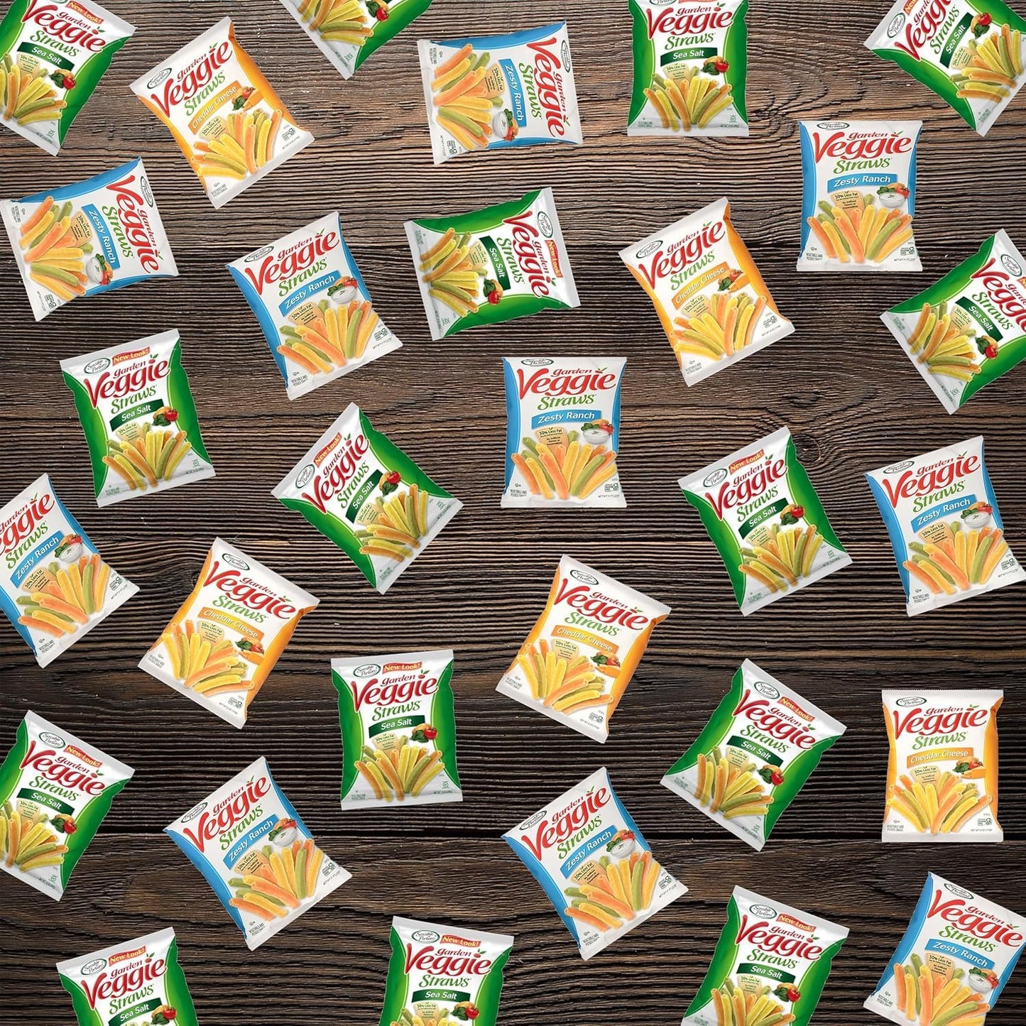 Garden Veggie Straw Variety Pack (45 Count) by Bussin Boxes